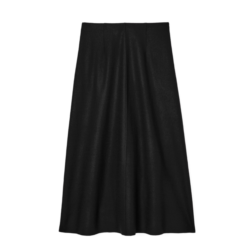 EILEEN FISHER 'Felted Wool Jersey A-Line Skirt' in Regenerative Wool